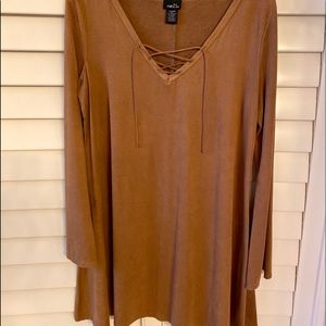 Faux suede top/dress